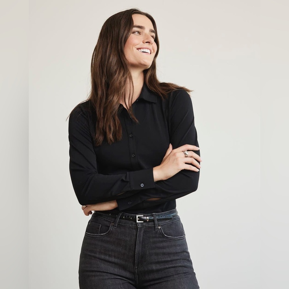 RW & CO. Long-Sleeve Buttoned-Down Knit Shirt